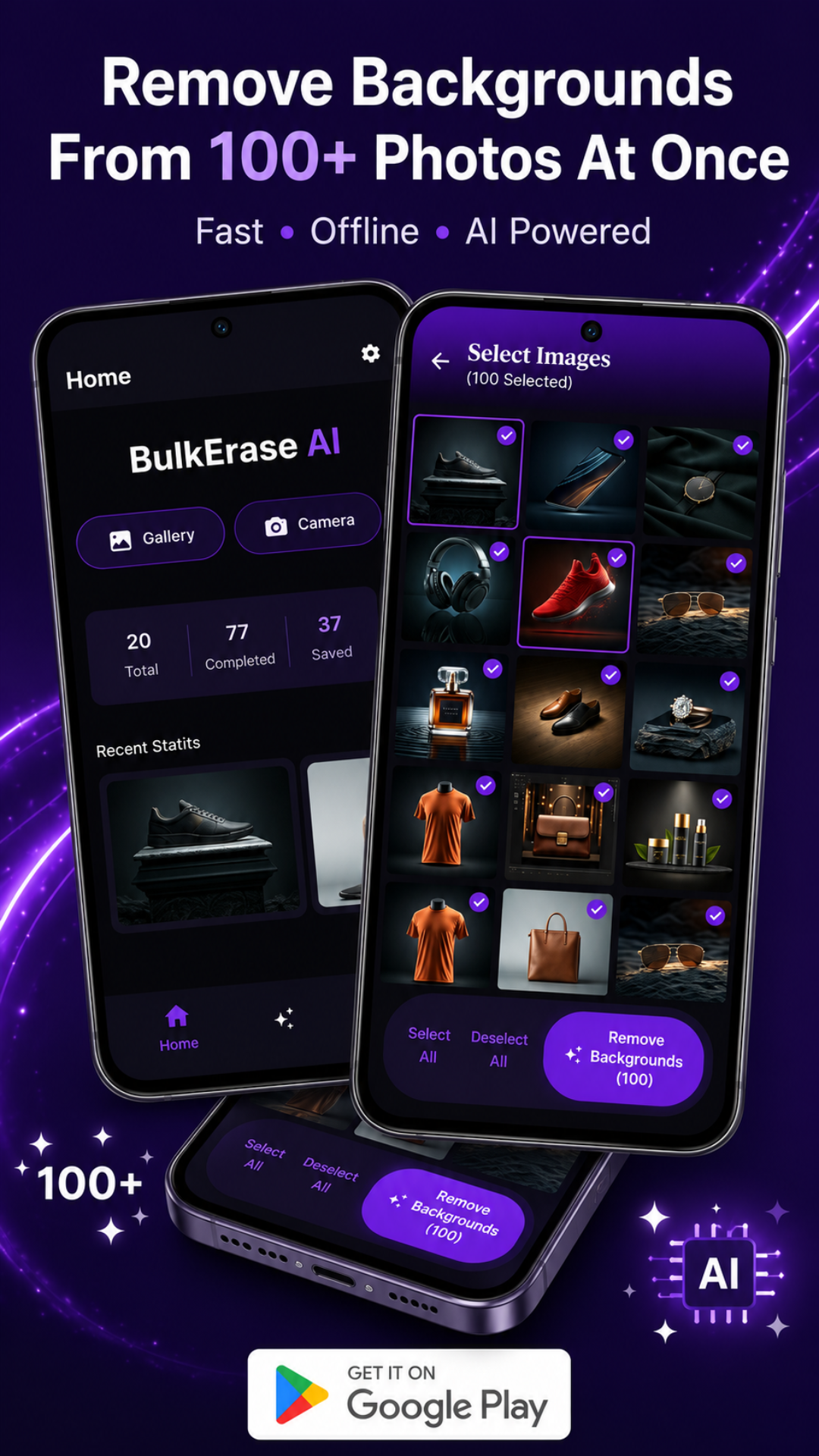 BulkErase AI app screenshot